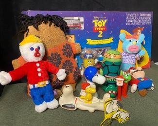 Toy Story Train, Mr Bill, Snoopy, Mario, More Character Toys