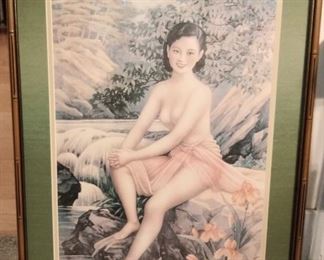 Vintage Chinese tobacco ad poster 