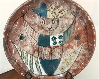 Mid Century Ede California Pottery platter