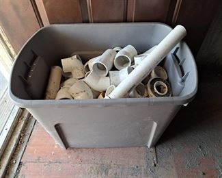 Lot of PVC Piping Fittings -  Tub Full