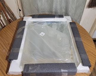 27x33 Inch White Framed Mirror - New