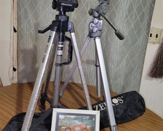 Lot of Two Tripods - autographed Funny Car #92