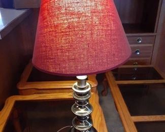 Brass table lamp. Approximately 31" tall. Works