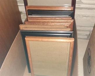 Box of picture frames. Mostly 8 x 10