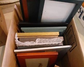 Box of picture frames. 13x5. to 3x2