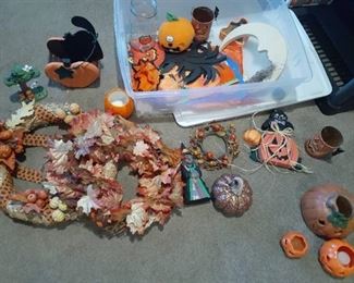 Halloween and fall items. Pumpkins, and more