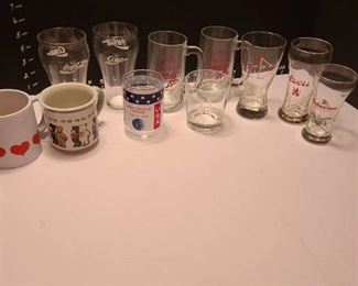 Logo glassware and coffee mugs