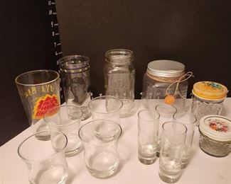 Whitey Herzog glass, glasses and jars