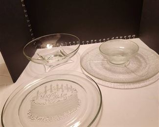 Chip & dip tray, platter and serving bowl