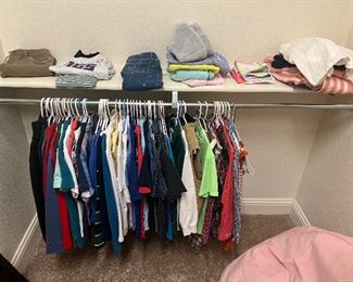 Rack of kids clothes