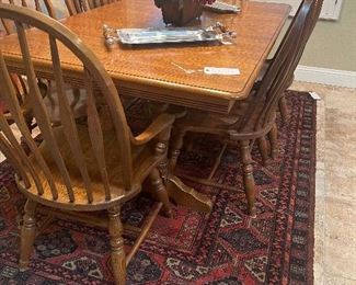 Great kitchen table and chairs and pretty rug