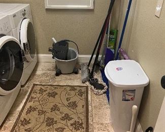 Washer/dryer and cleaning supplies