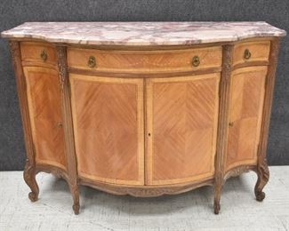 LOT 36 1  French Marble Top Commode