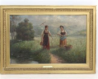 LOT 121 1  AD Wagner Oil on Canvas 