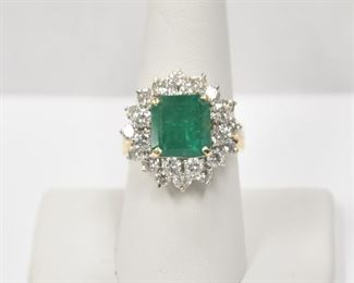 5ct Emerald & Diamond Cocktail Ring 