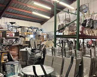 Tons of outdoor furniture, dining chairs, barstools. AND- mattresses of all sizes- NEVER USED (just for staging) $25.00 each- all sizes, all must go