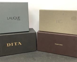 EMPTY DESIGNER BOXES SUNGLASSES BOX DIOR LALIQUE TOM FORD DITA
