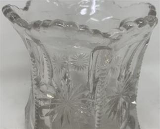 ANTIQUE PRESSED GLASS SPOON CADDY