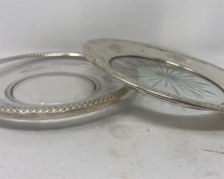 FISHER STERLING WINE GLASS COASTER & STERLING