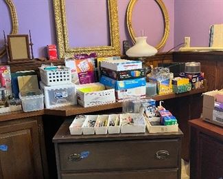Dresser, lots of office items
