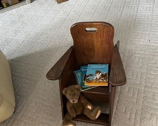 Child’s wood rocking chair