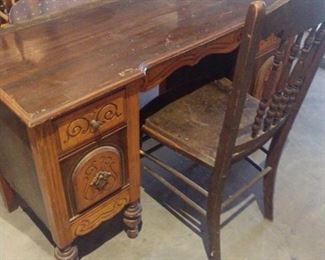 vintage desk and chair will be sold separately
