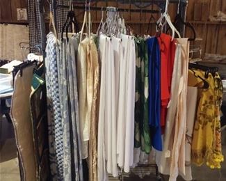 Vintage tablecloths, lace panels and bedspreads