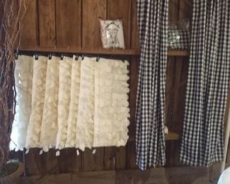 Brand new valances and curtains