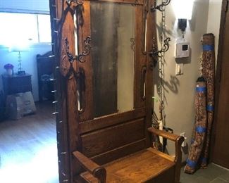 Beautiful antique hall tree