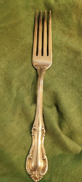 International Silver Co. Sterling Silver flatware Joan of Arc dinner fork