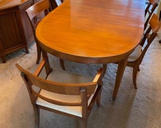 Cherry wood MCM Dining set with Sideboard/Buffet & Six chairs