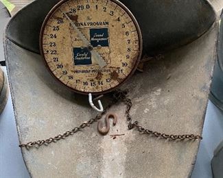 Old Purina Feed Saver and Cow Culler Hanging Scale 
