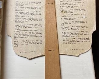 Powles Funeral Home Rockwell N.C. Advertising Fan