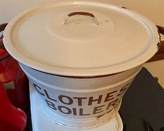 Red and White Clothes Boiler