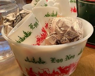 Two Hazel Atlas Eggnog Sets