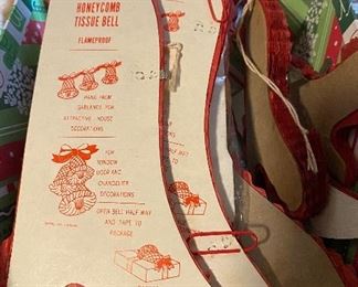 Vintage Christmas Tissue Paper Displys