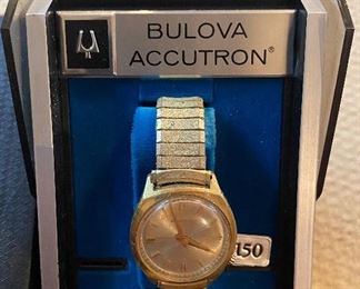 Vintage Bulova Accutron Watch with Box and Paperwork (Needs Battery)