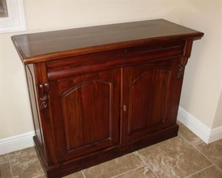 buffet or credenza; two drawers over cabinet