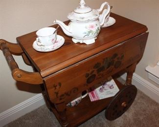 tea cart, drop-leaf