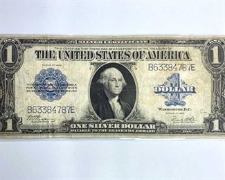 1923 Large U.S. $1 Silver Certificate, "Blanket"
