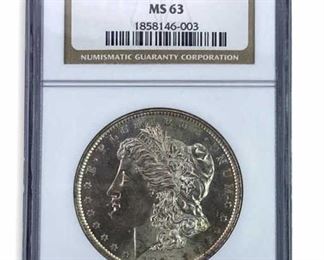 1879-S MS63 Morgan Dollar, NGC Mint State