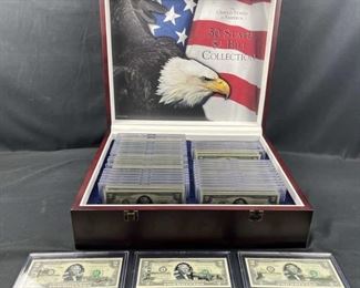 Large Chest of (37) $2 Bills, United States