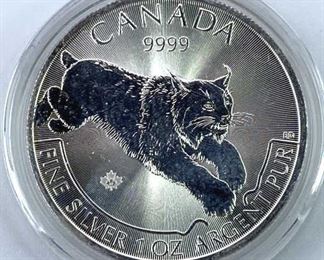 2017 Canada 1oz 999 Silver Lynx Round