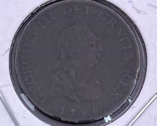 1799 Great Britain Farthing Nice XF+ Quality Coin