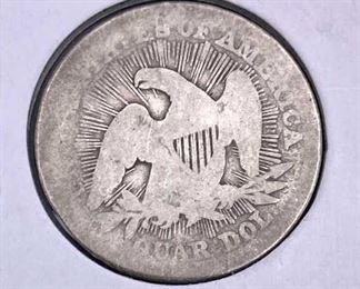 1853 Silver Seated Quarter, Arrows & Rays