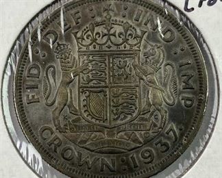 1937 Silver G.B. Crown Nice Quality XF Coin