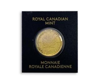2022 1g Gold Maple, Royal Canadian Mint .9999