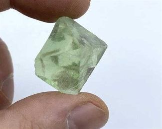 Natural Green Octahedral Fluorite