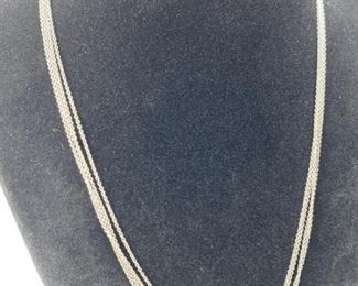 925 Silver 4 Strand Chain Necklace