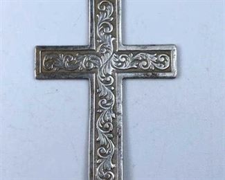 925 Silver Filigree Cross Pendant